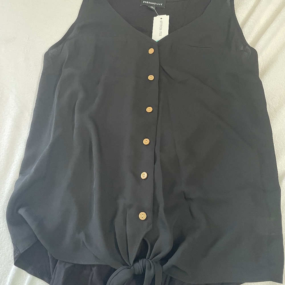 Fortune + Ivy Black Tank Top